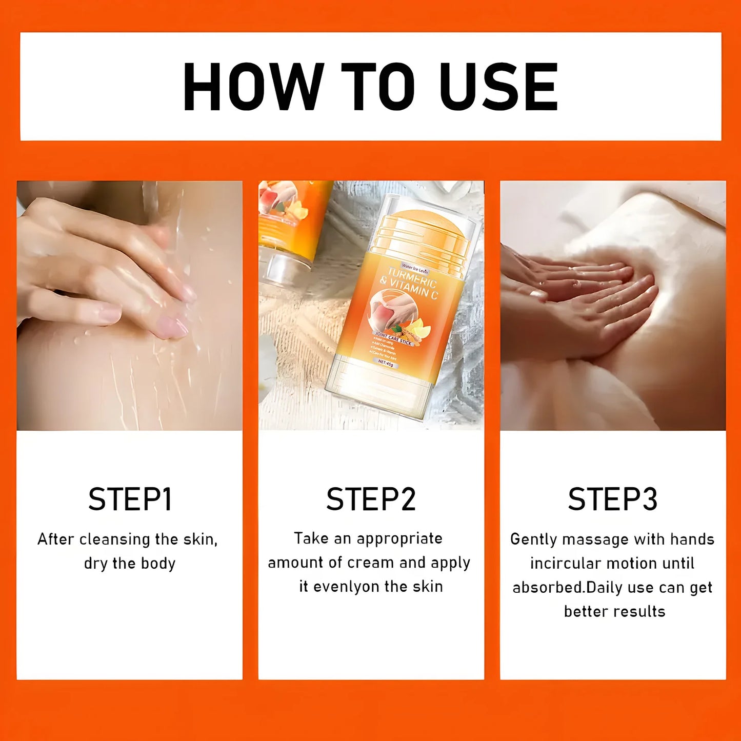 Joint Pain Relief Stick 1+1 Pack 45g with Curcumin Vitamin C Honey Chamomile Oil Soothes Arthritis Knees Hands Moisturizing Cheap