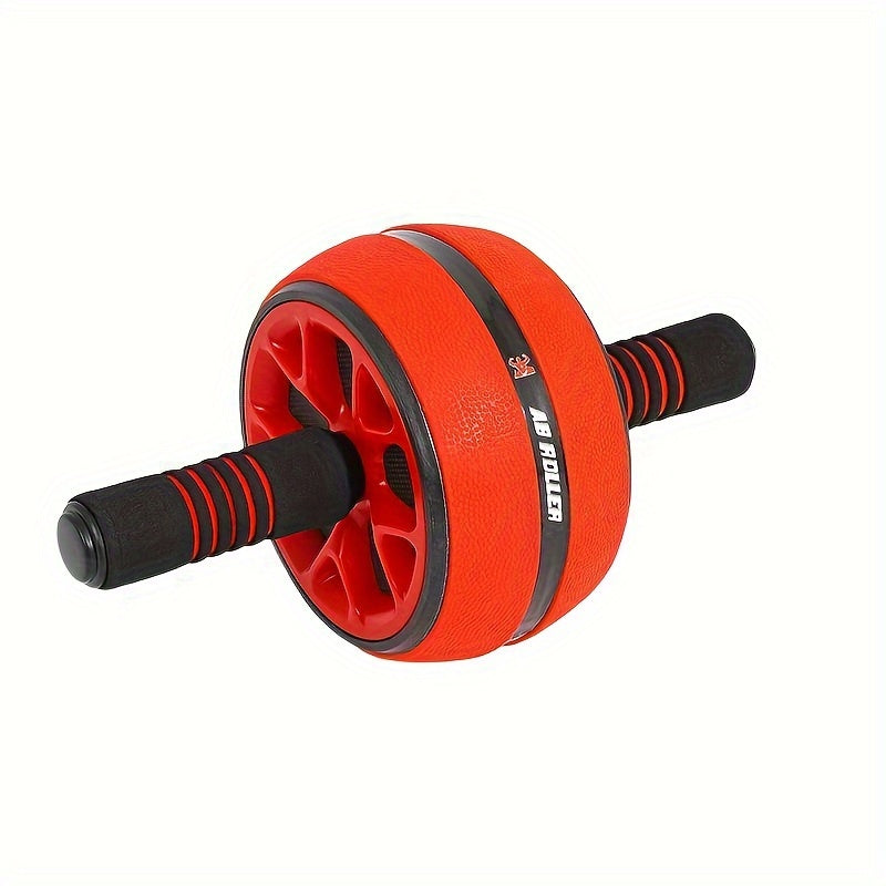 1pc Silent Ab Roller Wheel - Core Strengthener for Arms, Back & Belly - Fitness Equipment for Body Shaping - Durable PP/Stainless Steel/Foam - Available in Red, Blue, Black