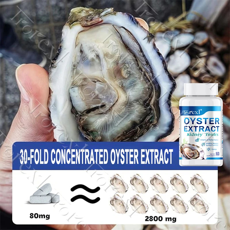 Oyster Extract Tablets Supports Energy Vigorizante and Wellness, Male Health Enhancing Supplement