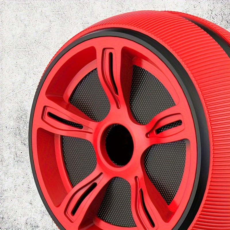 1pc Silent Ab Roller Wheel - Core Strengthener for Arms, Back & Belly - Fitness Equipment for Body Shaping - Durable PP/Stainless Steel/Foam - Available in Red, Blue, Black