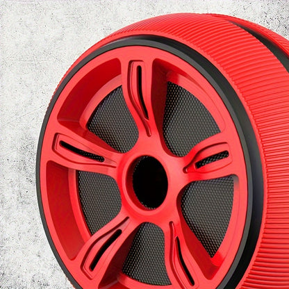 1pc Silent Ab Roller Wheel - Core Strengthener for Arms, Back & Belly - Fitness Equipment for Body Shaping - Durable PP/Stainless Steel/Foam - Available in Red, Blue, Black