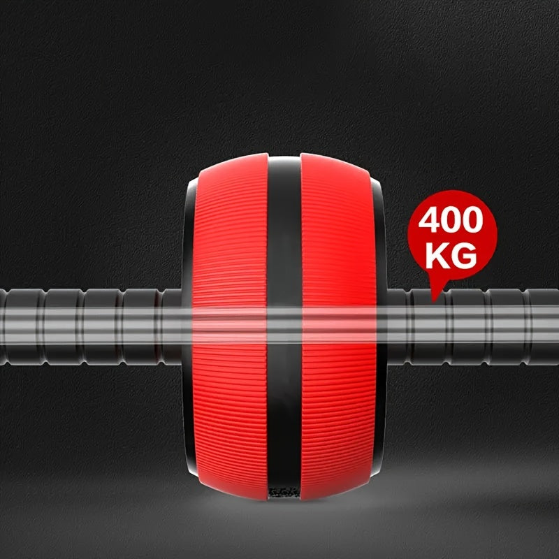 1pc Silent Ab Roller Wheel - Core Strengthener for Arms, Back & Belly - Fitness Equipment for Body Shaping - Durable PP/Stainless Steel/Foam - Available in Red, Blue, Black